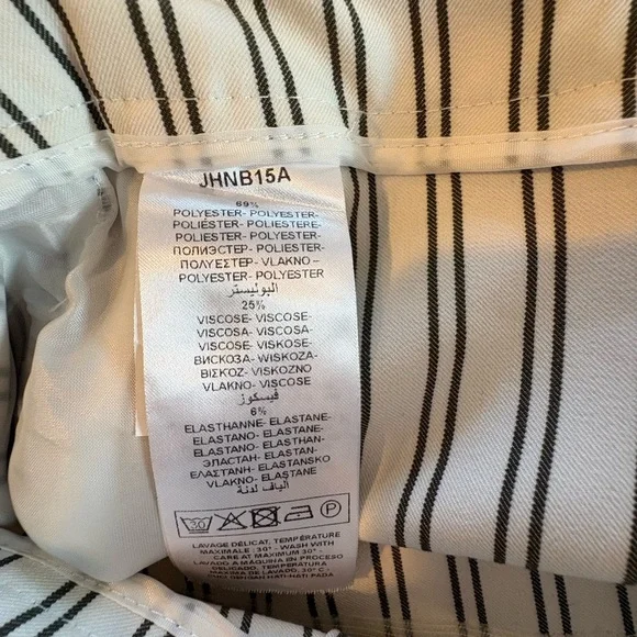 Naf Naf Striped Tie Waist Shorts EU 40 US 8 Nautical Preppy - Picture 6 of 10